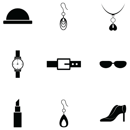 accessories icon set