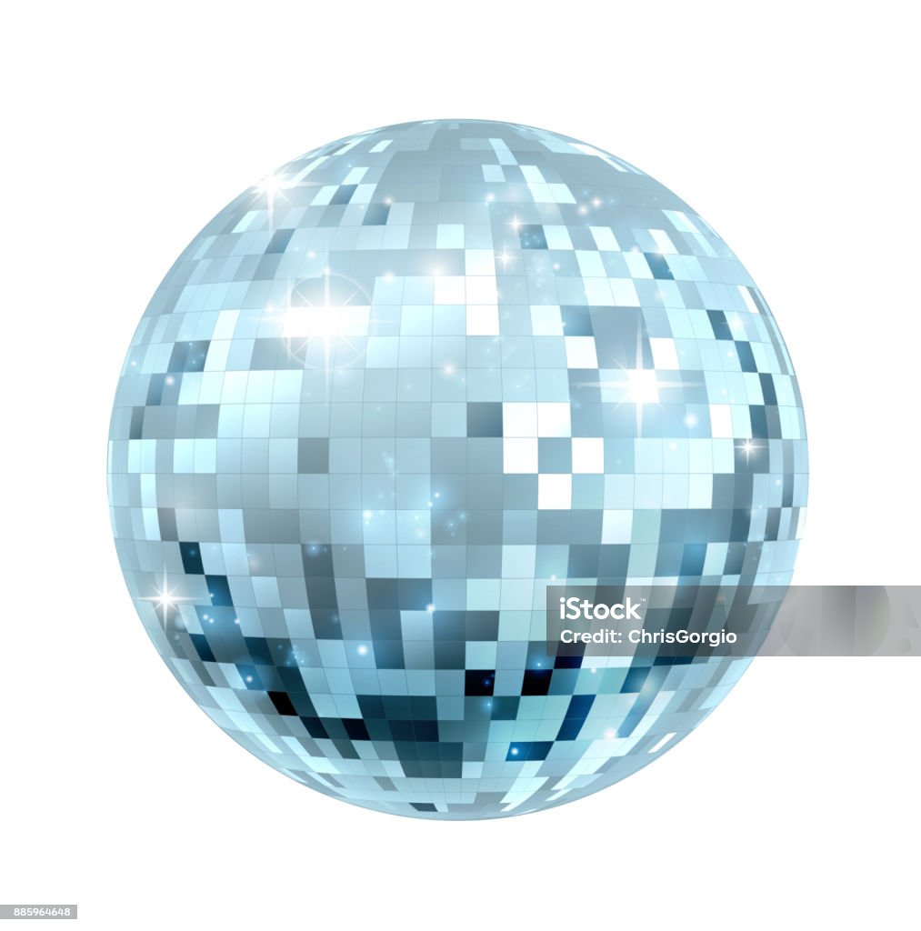 Disco Ball Illustration A glitter disco mirror ball nightclub decoration Disco Ball stock vector