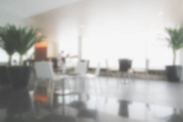 Blurred background waiting area at lobby or lounge stock photo