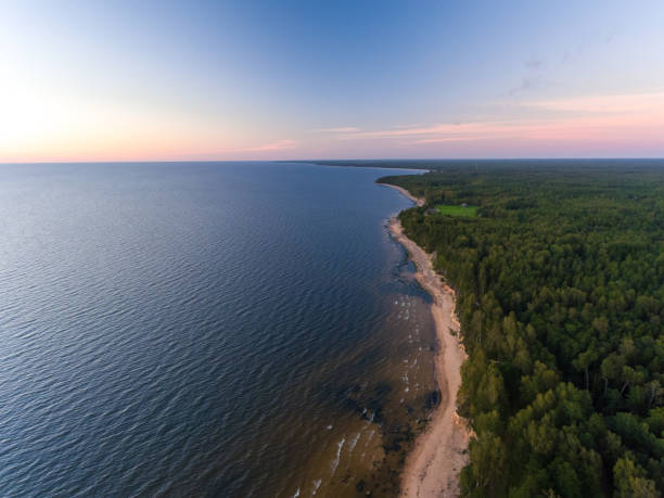 istock Seaside from the air. Aerial photo. 885968064