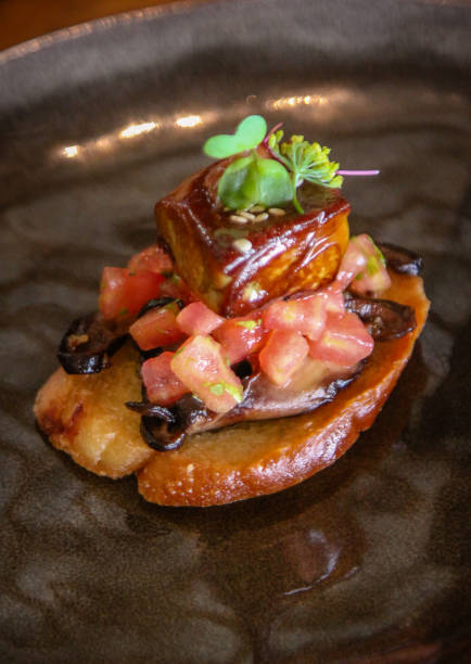 istock Foie Gras Teriyaki Bruschetta 885986362
