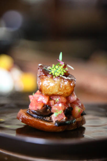 Foie Gras Teriyaki Bruschetta, Japanese Fusion Cuisine
