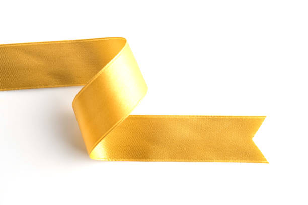 istock gold bow ribbon satin texture isolated on white background 885991994
