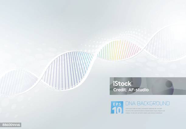 Ilustración de Adn Resumen Fondo y más Vectores Libres de Derechos de ADN - ADN, Fondos, Hélice - Forma geométrica