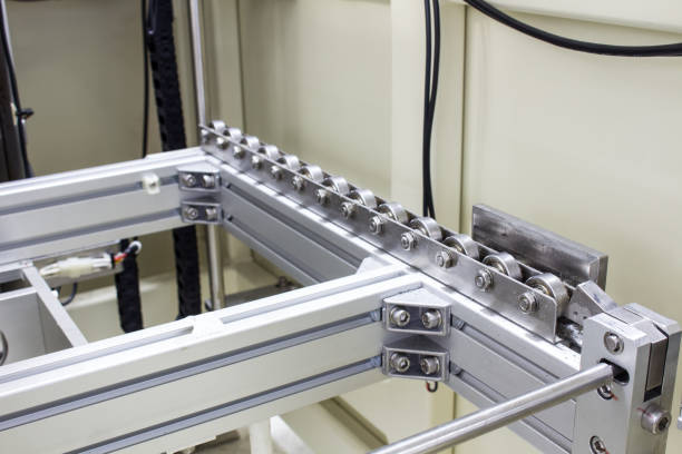 istock The ball bearing for conveyor material in machine 886010066