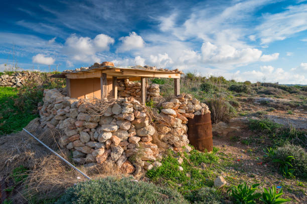 Hide for hunting of birds in Malta