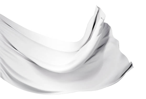 istock A cloth floating in the wind. 3d illustration. Tissue for background 886016854