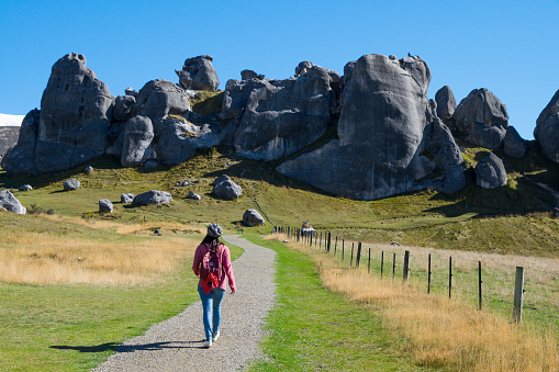 Castle Hill is located close to State Highway 73 between Darfield and Arthur's Pass. It named from the imposing array of limestone boulders in the area.