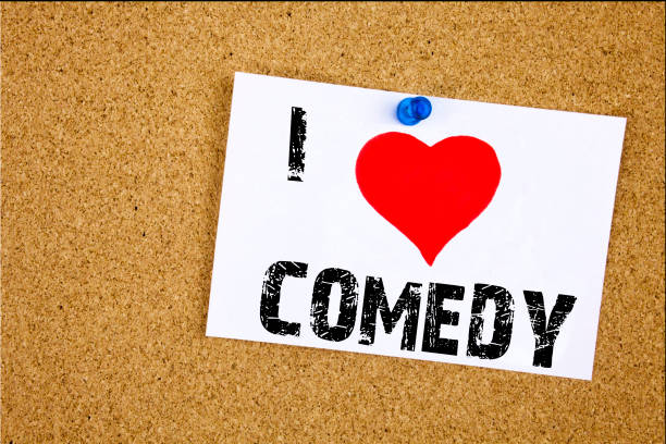 istock Hand writing text caption inspiration showing I Love Comedy concept meaning Stand Up Comedy Microphone Loving written on sticky note, reminder isolated background with copy space 886038858