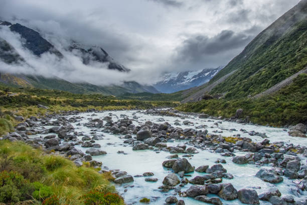istock Landscape around Hooker Valley Track, New Zealand 886045678