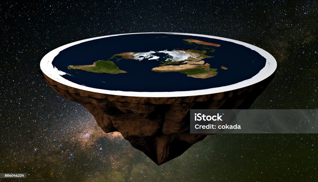 Flat Earth from space Flat Earth from space. Planet Earth Stock Photo
