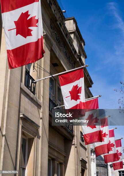 High Commission Of Canada London Stock Photo - Download Image Now - Architecture, Authority, Blue