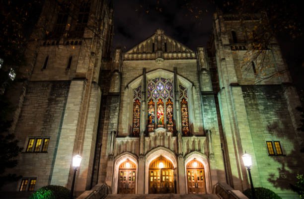 A gothic style church in the heart of uptown Charlotte, NC.