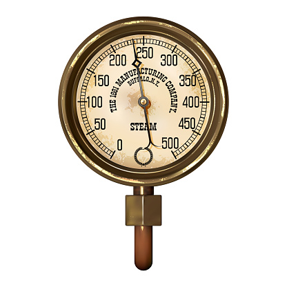 Ancient measuring device in the style of steampunk