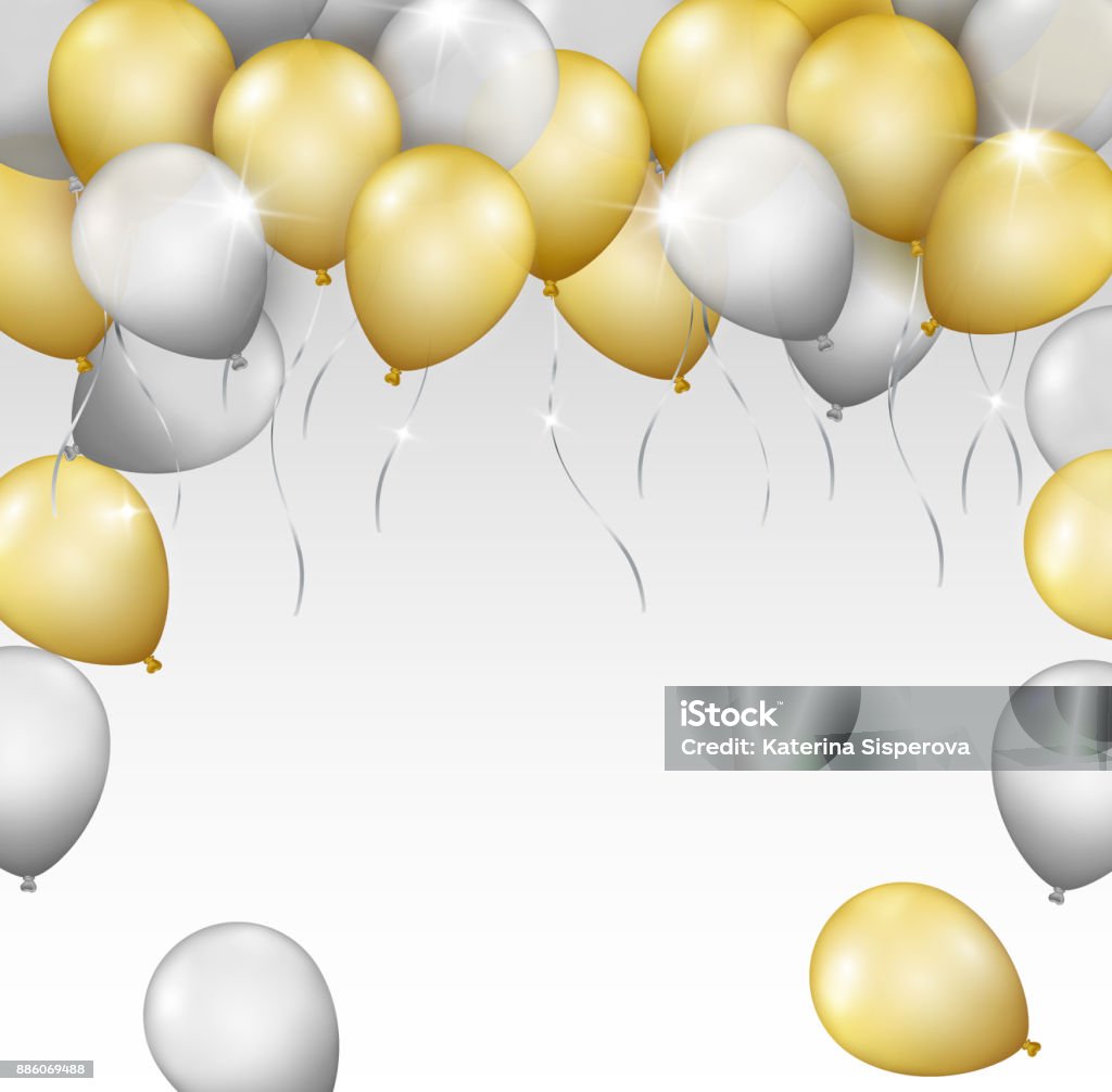 globaal uitblinken Interpreteren Vector Realistische Glanzende Vliegende Ballonnen Grens Of Frame Voor Uw  Tekst Uitnodiging Wenskaart Of Ontwerp Van De Banner Stockvectorkunst en  meer beelden van Ballon - iStock