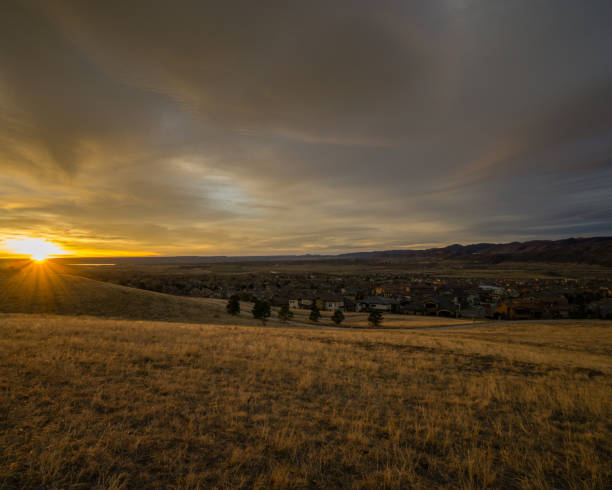 Lakewood, Colorado Sunrise Cloudy sunrise in Lakewood, Colorado. morrison stock pictures, royalty-free photos & images