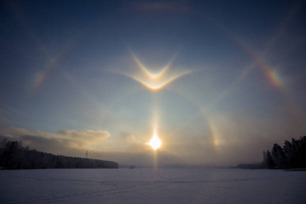 istock winter rainbow in russia in forest 886079030