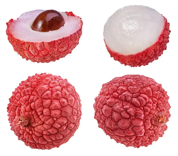 Photo of lychee isolated on white