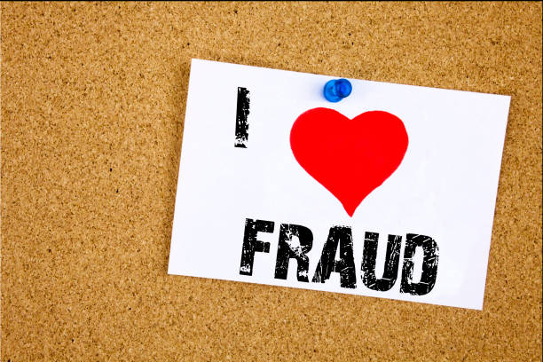 istock Hand writing text caption inspiration showing I Love Fraud concept meaning Criminal hacker security prevention Loving written on sticky note, reminder isolated background with copy space 886084390