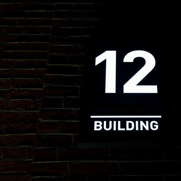 istock Building number 12. Numberplate 886092418