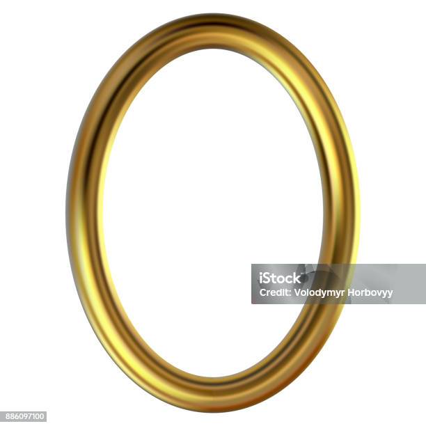 Frame Gold Clip Art Stock Illustration - Download Image Now - Border - Frame, Ellipse, Gold - Metal