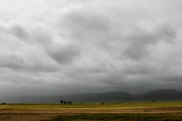 istock Beautiful cloudy-sky and cloudscape over Ayn Khor, Salalah, Oman 886104674
