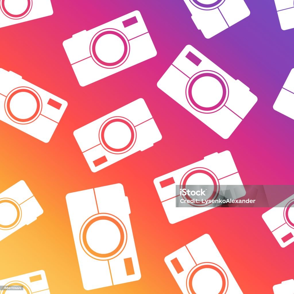 Camera Shapes Background Camera Seamless Pattern Background Business Flat Vector Illustration ...