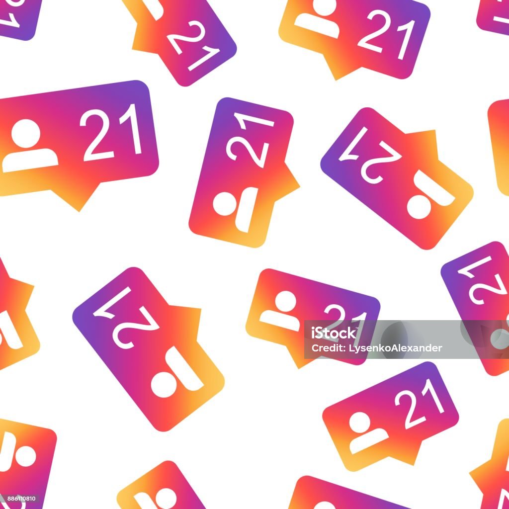 Facebook Like Pattern Overlay Like Comment Follower Seamless Pattern Background Business Flat Vector ...