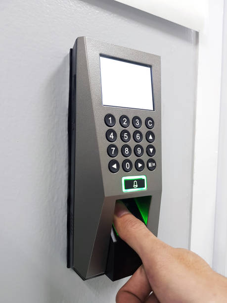 istock fingerprint and access control in a office building 886118804