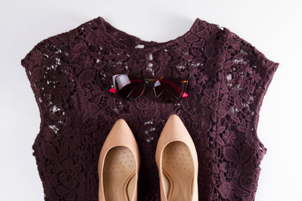 istock Fashion flat lay scene 886129232
