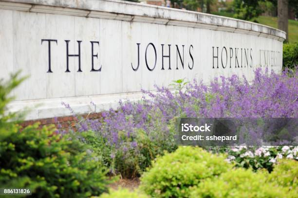 The Johns Hopkins University Sign Stock Photo - Download Image Now - Johns Hopkins University, Baltimore - Maryland, Campus