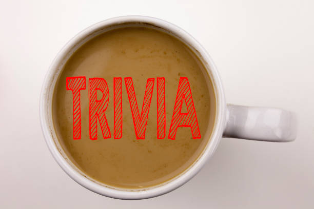istock Word, writing Trivia text in coffee in cup. Business concept for Unimportant Quiz Fun on white background with copy space. Black text with red word. 886132182
