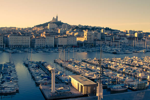 istock Old Port of Marseille at sunset 886135314