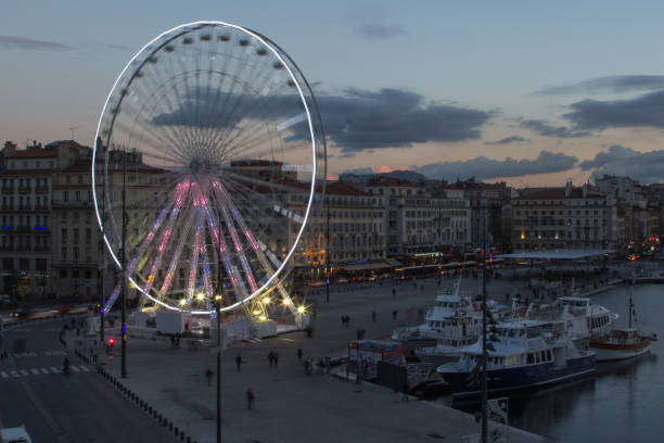 istock Old Port of Marseille at sunset 886135420