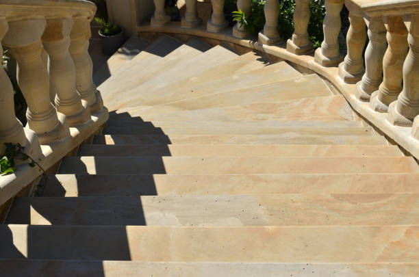 istock Stone outdoor down stairs 886135644