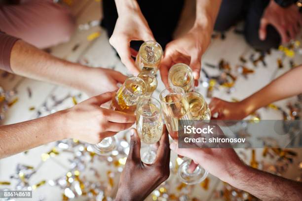 Toasting Stock Photo - Download Image Now - Champagne, Celebratory Toast, Christmas