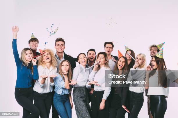 Corporative Group Of People Colleagues Fun And Smile Stock Photo - Download Image Now