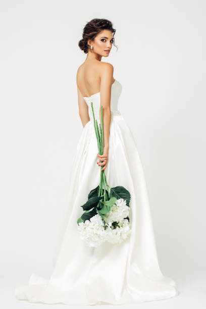 아름다운 테크에서  - bouquet wedding bride flower 뉴스 사진 이미지
