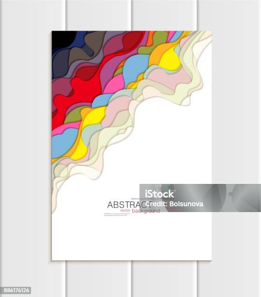 A5 Abstract Design Vector Brochure A5 Or A4 Format Abstract Uneven Colorful Shapes Design ...