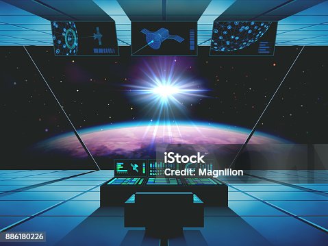 istock Interstellar Travel in a Spaceship 886180226