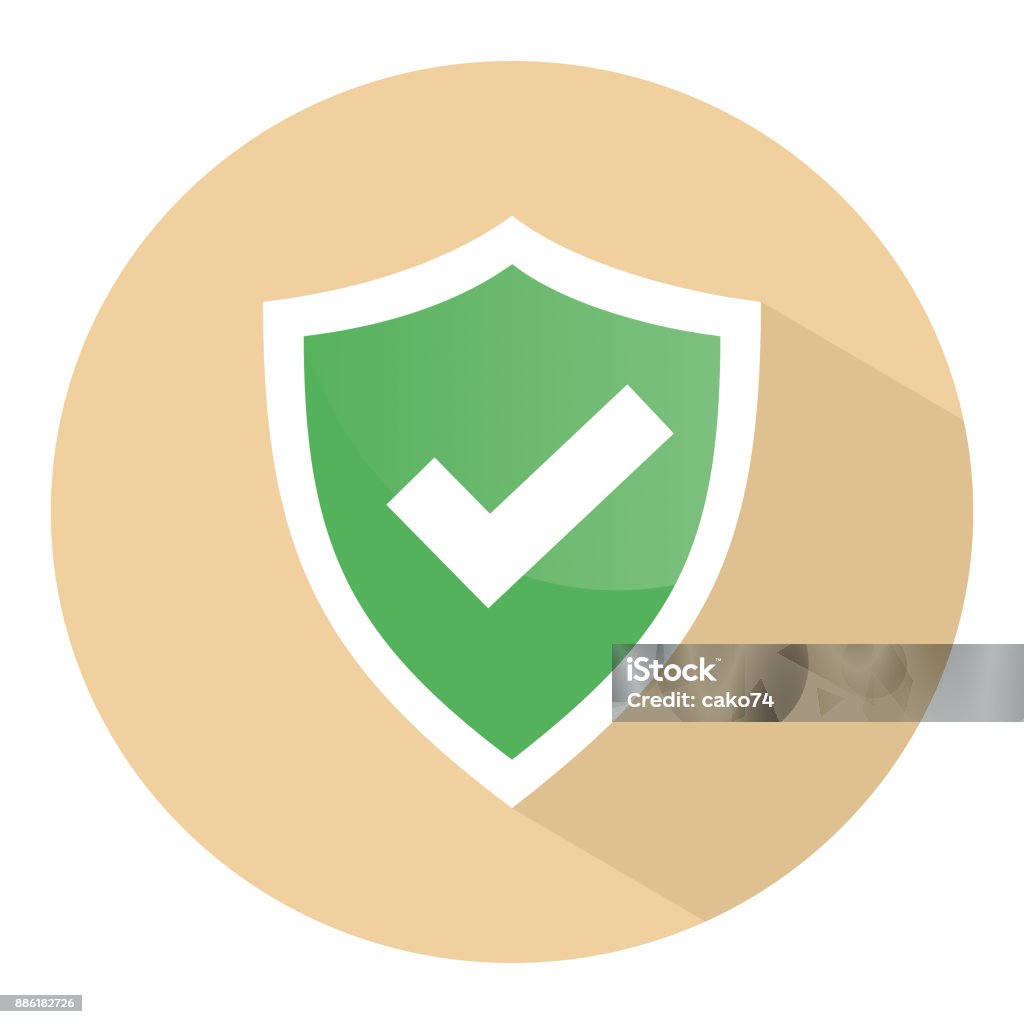 Check mark shield vector icon shield Shielding stock vector