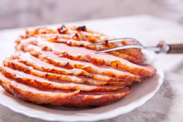 Christmas Smoked Roasted Glazed Holiday Pork Ham