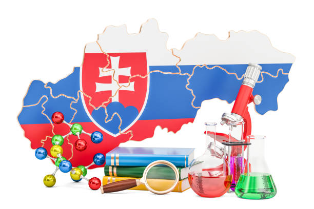 istock Scientific research in Slovakia concept, 3D rendering isolated on white background 886183890