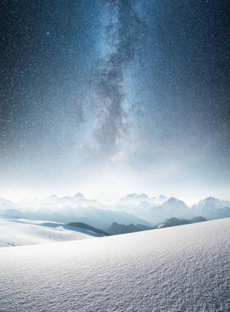 Mountain In The Winter At The Night Time Natural Landscape In The Winter  Time Stock Photo - Download Image Now - iStock