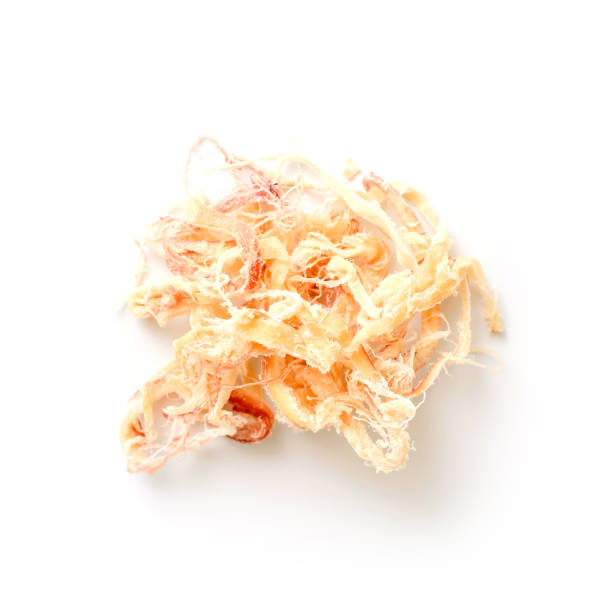 istock Dried Shredded Squid Isolated on White Background 886187120