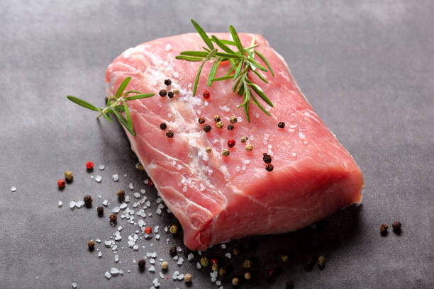 istock Raw pork loin with spices 886202024