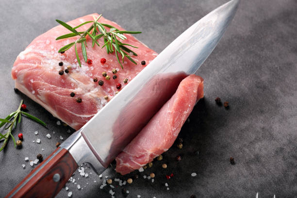istock Raw pork loin with spices 886202210