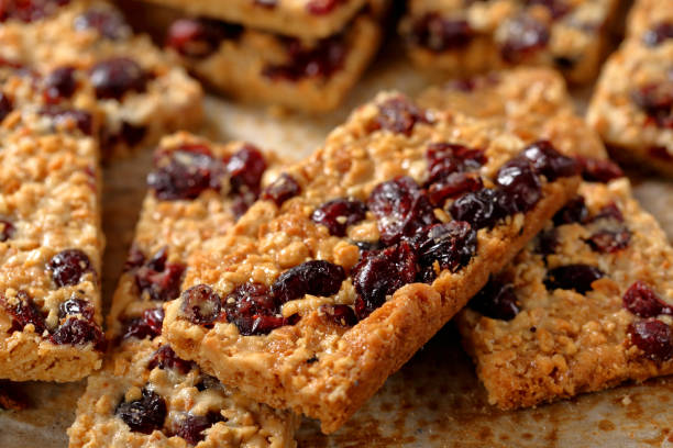 istock Sesame shortbread cookies with cranberries 886202482