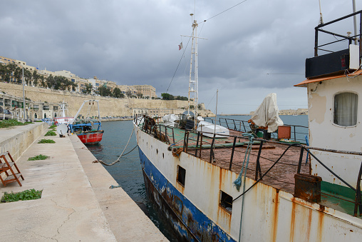 La Valletta, Malta 31 October 2017: View of Valletta, the capital city of Malta