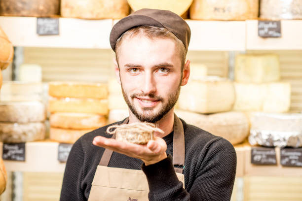 istock Cheese seller portrait 886205796